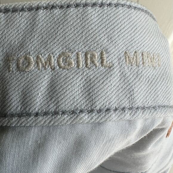American Eagle Tomgirl Mini Skirt Denim Light Wash - Picture 6 of 7